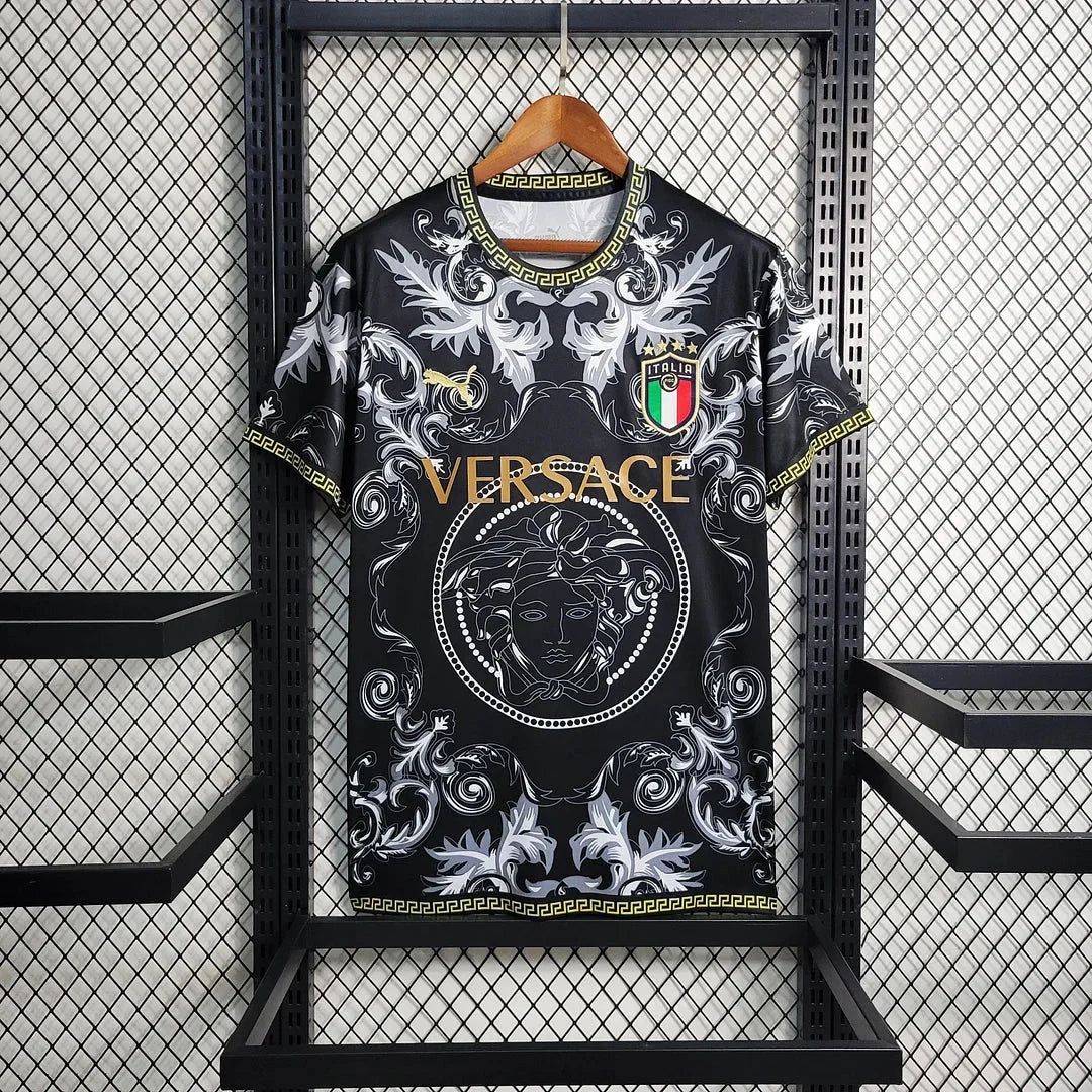 Italy × Versace 2024 Black Special Shirt
